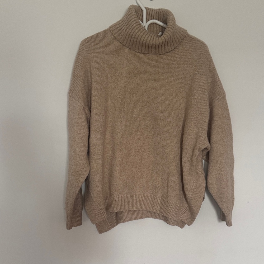 H&M Classic Tan Turtleneck Sweater